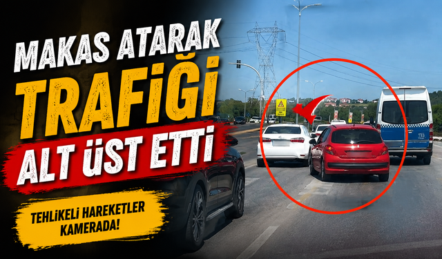 Makas atarak trafiği alt üst etti