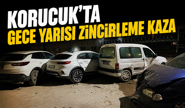 Korucuk’ta Gece Yarısı Zincirleme Kaza