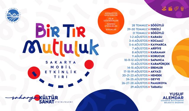 “Bir Tır Mutluluk” Yaz Boyunca Sakarya’yı Gezecek