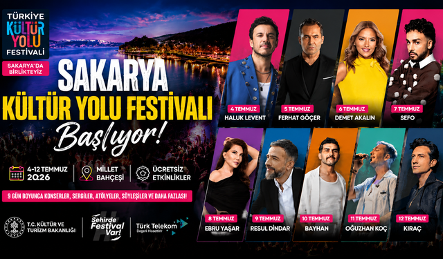 Sakarya Kültür Yolu Festivali Yarın Başlıyor