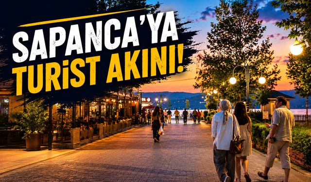 Sapanca’ya turist akını! Akşam saatlerinde sahil tıklım tıklım