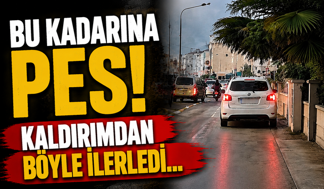 Bu kadarına pes! Kaldırımdan böyle ilerledi...