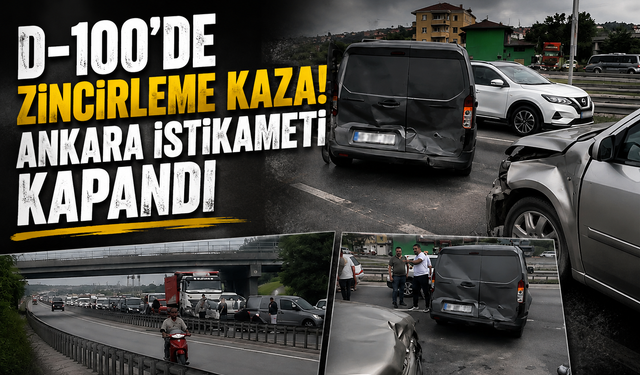 D-100’de zincirleme kaza! Ankara istikameti kapandı