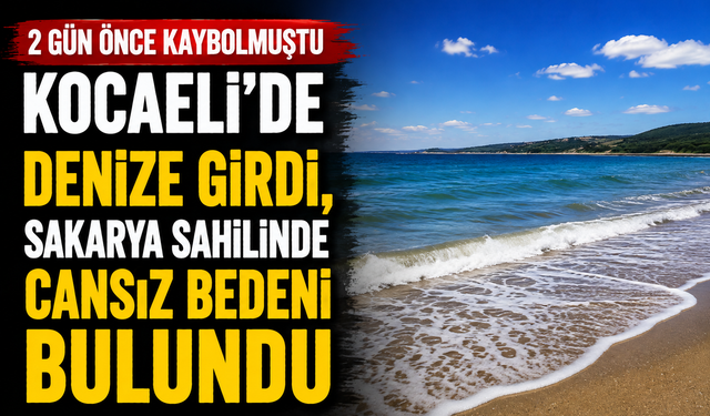 Kocaeli’de Denize Girdi, Sakarya Sahilinde Cansız Bedeni Bulundu