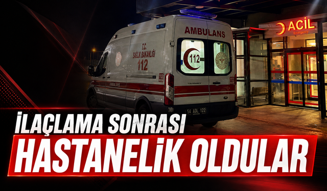 Sapanca’da ilaçlama sonrası rahatsızlanan 6 kişi hastaneye başvurdu