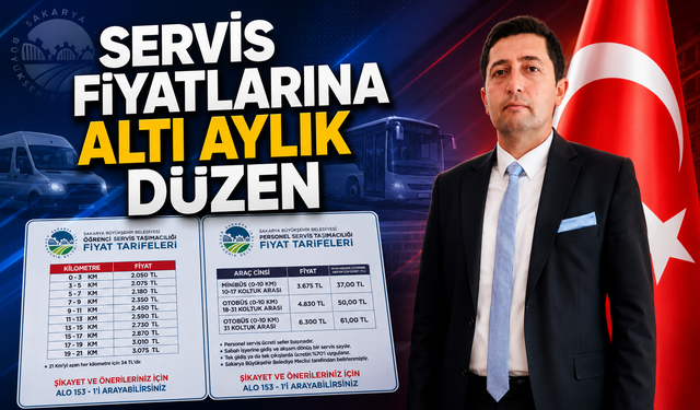 Servis Fiyatlarına  Altı Aylık Düzen