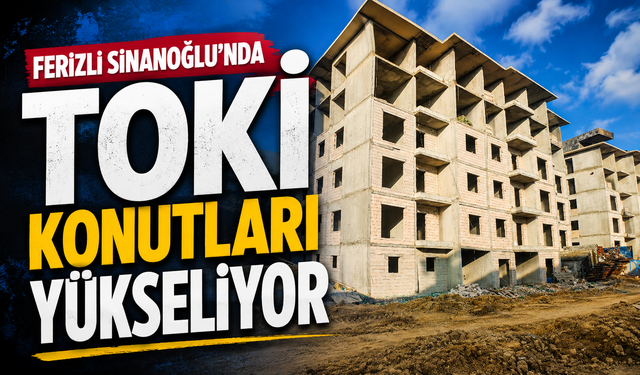 Ferizli Sinanoğlu’nda TOKİ Konutları Yükseliyor