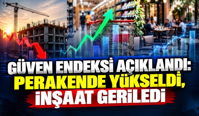 Güven endeksi açıklandı: Perakende yükseldi, inşaat geriledi