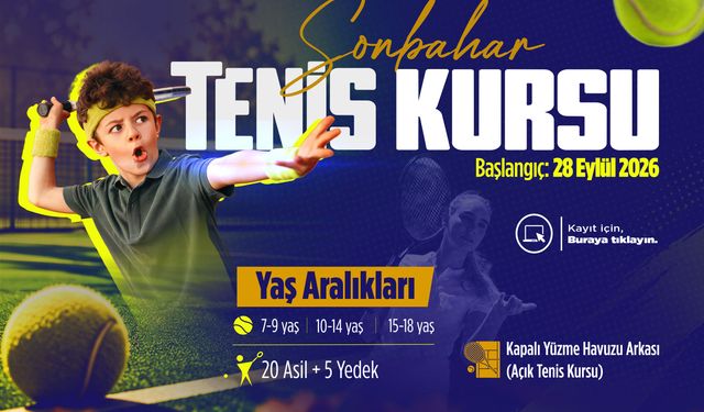 Sakarya’da çocuklara tenis müjdesi! Sonbahar Spor Okulu kayıtları başlıyor