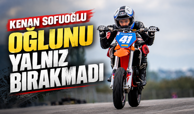 Kenan Sofuoğlu, pistte mücadele eden oğlu Zayn Sofuoğlu'nu yalnız bırakmadı