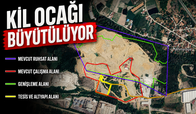 Arifiye'de kil ocağı büyütülüyor