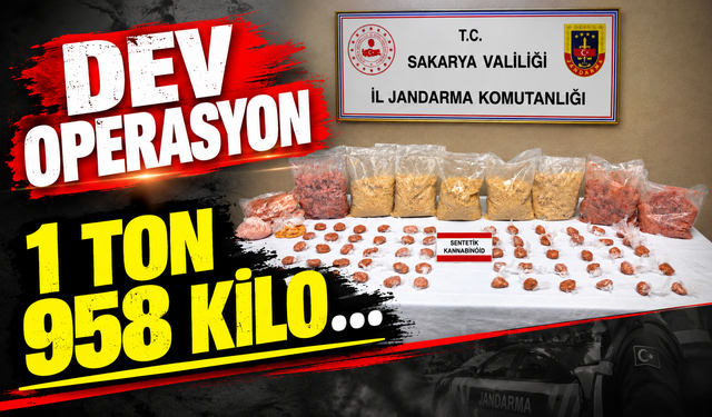 Serdivan'da dev operasyon: 1 ton 958 kilo...