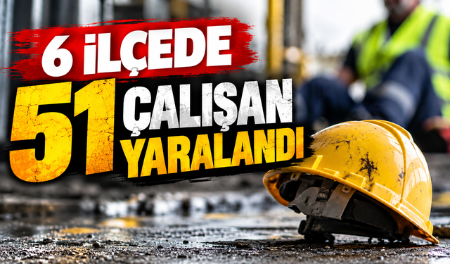 6 ilçede 51 çalışan yaralandı