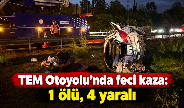 TEM Otoyolu’nda feci kaza: 1 ölü, 4 yaralı