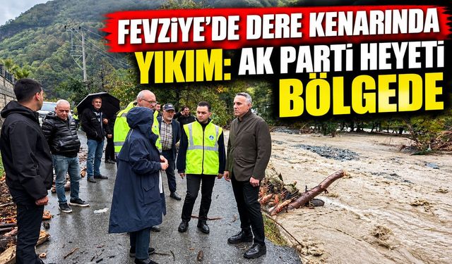 Fevziye'de dere kenarında yıkım: AK Parti heyeti bölgede