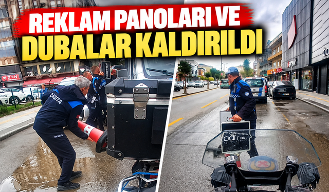 Reklam panoları ve dubalar kaldırıldı