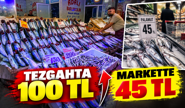 Markette 45 TL tezgahta 100 TL