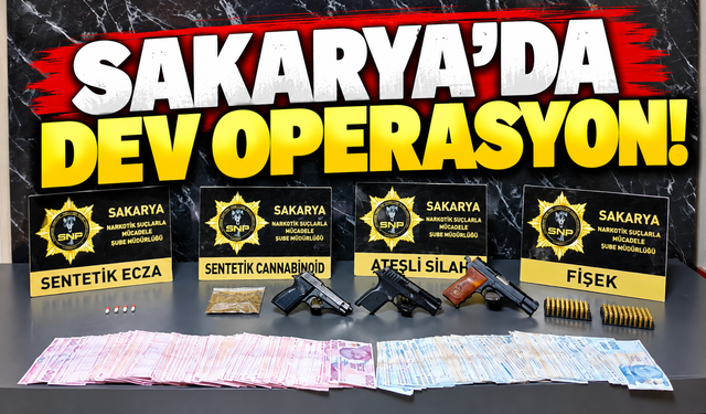 Sakarya'da dev operasyon! 14 şüpheli hedef alındı