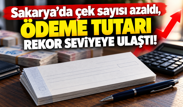 Sakarya'da çek sayısı azaldı, ödeme tutarı rekor seviyeye ulaştı!