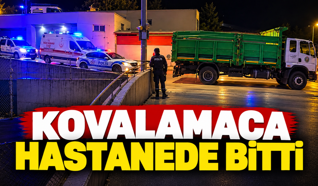 Sakarya'da polis kovalamacası hastane önünde bitti!