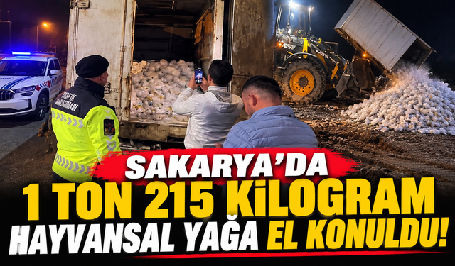 Sakarya'da 1 ton 215 kilogram hayvansal yağa el konuldu!