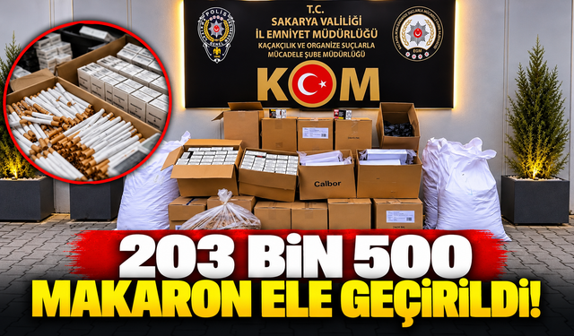203 bin 500 makaron ele geçirildi