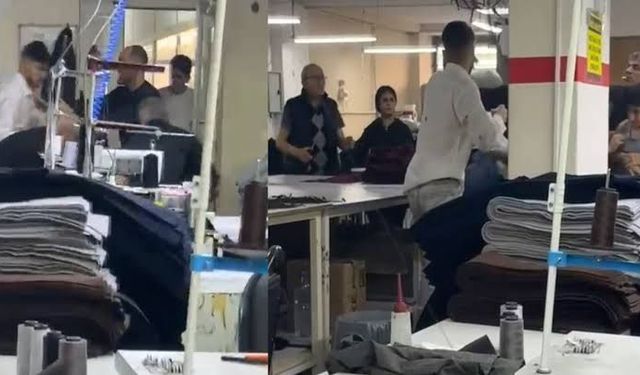 Konfeksiyon atölyesinde işçiler birbirine girdi!