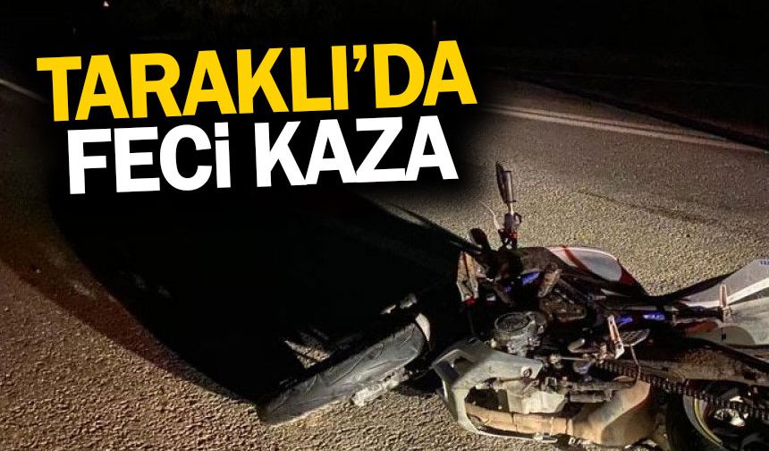 Taraklı'da motosiklet kazası!