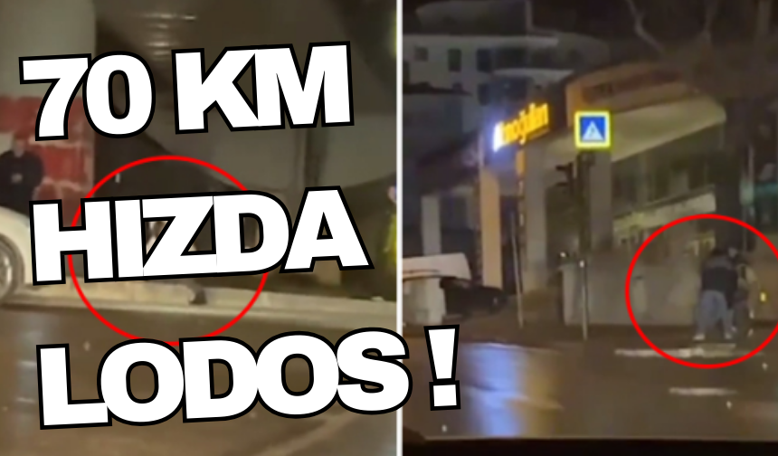 Bursa'da 70 km hıza ulaşan lodos görenleri hayrete düşürdü!