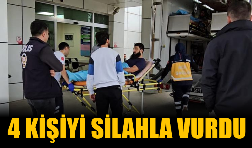 Kavgayı ayırmak isterken kendisine saldıran 4 kişiyi silahla vurdu