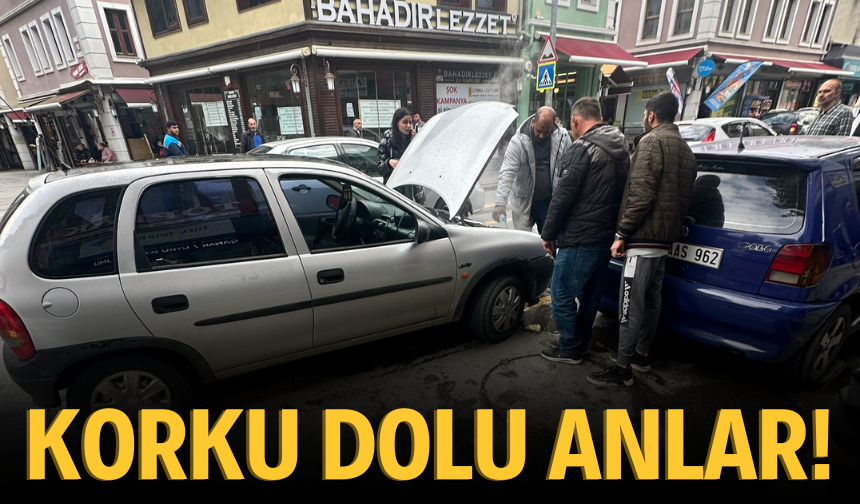 Kadın sürücü gözyaşlarına hakim olamadı!