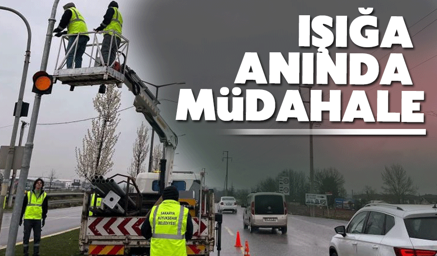 Kaza sonrası dağılan ışığa anında müdahale