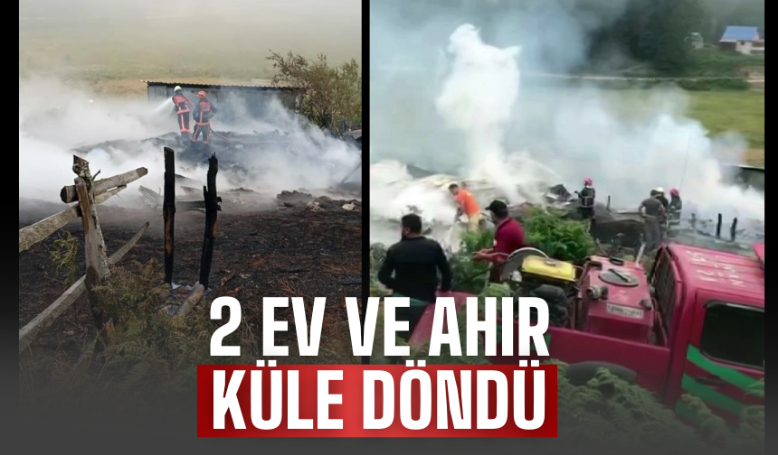 2 Ev ve 1 Ahır Kül Oldu