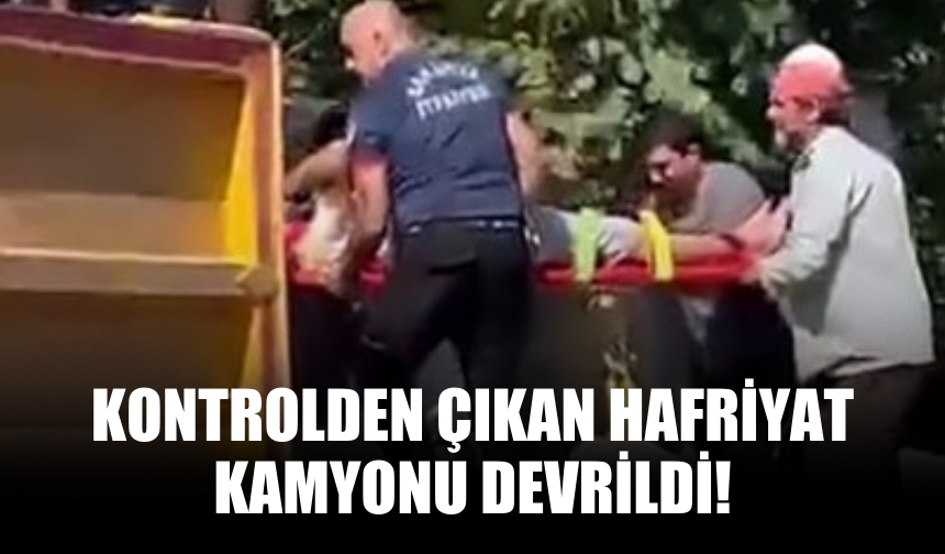 Sakarya Kocaali’de Hafriyat Kamyonu Devrildi: Sürücü Yaralandı