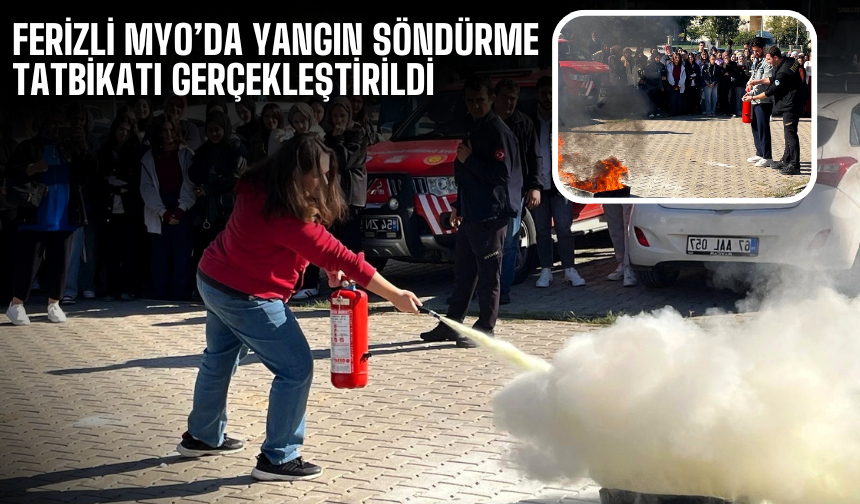 SUBÜ Ferizli MYO’da Yangın Söndürme Tatbikatı Gerçekleştirildi