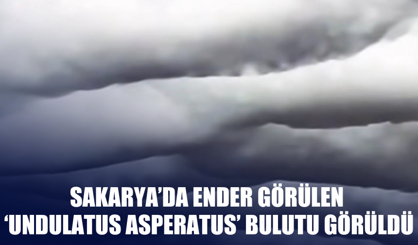 Sakarya Semalarında Ender Görülen ‘Undulatus Asperatus’ Bulutu Görüldü!
