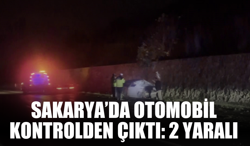 Sakarya’da Otomobil Kontrolden Çıktı: 2 Yaralı