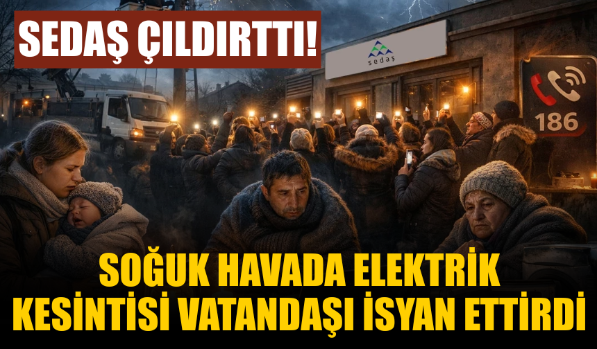 SEDAŞ ÇILDIRTTI! Soğuk Havada Elektrik Kesintisi Vatandaşı İsyan Ettirdi