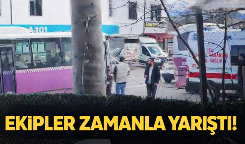 Ekipler zamanla yarıştı! Fenalaşan yolcu...