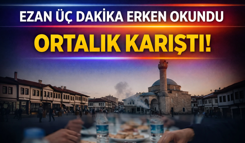 Ezan üç dakika erken okundu, ortalık karıştı!