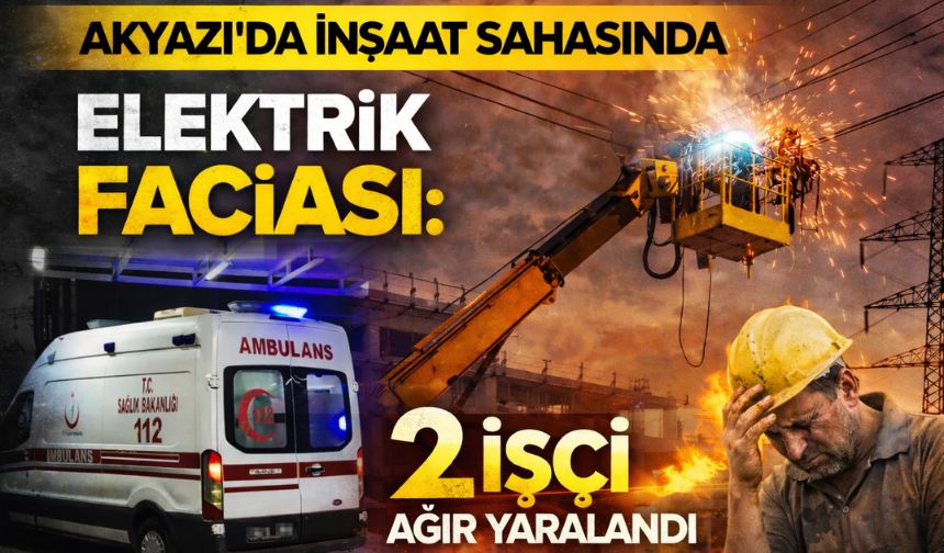 Elektrik akımına kapılan 2 işçi ağır yaralandı