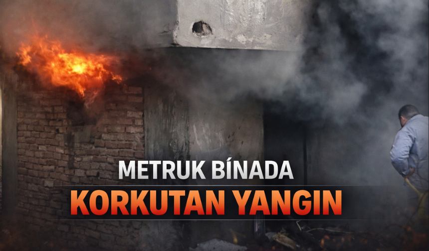 Metruk bina alevlere teslim oldu