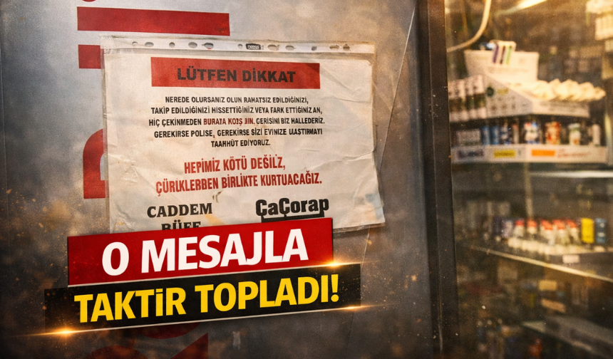 Sakarya’da Büfeden Duygulandıran Mesaj