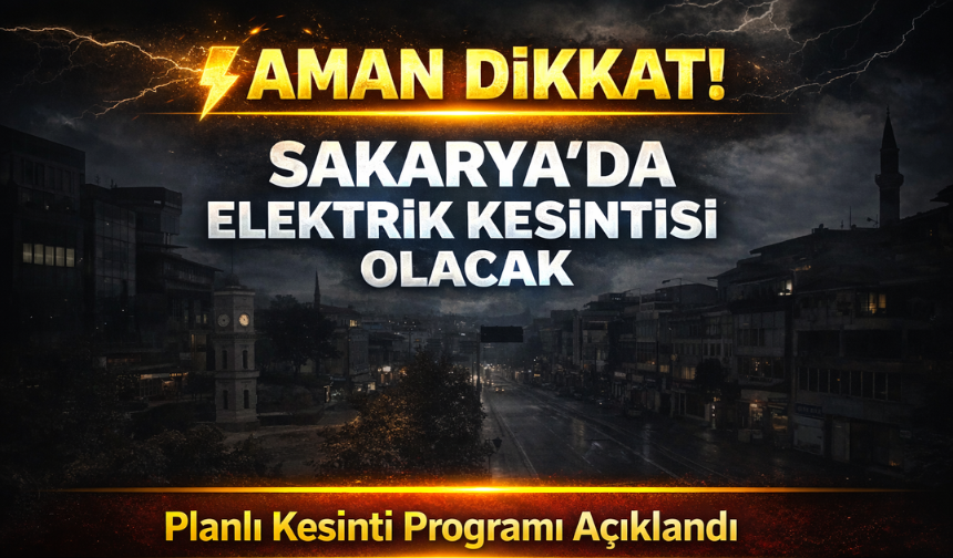 Aman dikkat! Sakarya’da elektrikler kesilecek: İşte ilçe ilçe, mahalle mahalle kesinti listesi
