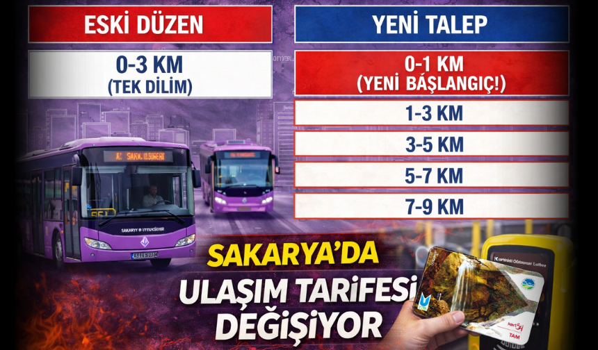 Sakarya’da Toplu Taşımaya %40 Zam Talebi