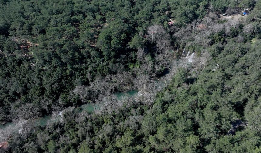 Yağışlar Antalya'da şelale ve akarsuların debisini artırdı