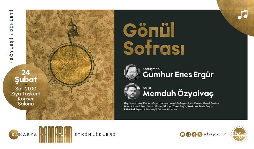 ‘Gönül Sofrası’ Dinleti ve Söyleşisi Ziya Taşkent’te