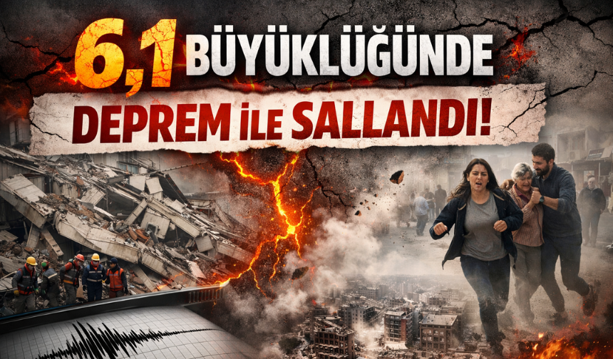 Endonezya’da 6,1 Büyüklüğünde Deprem