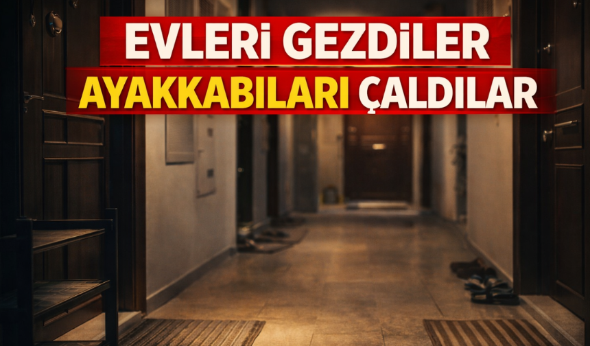 Evlere girip ayakkabı çaldılar