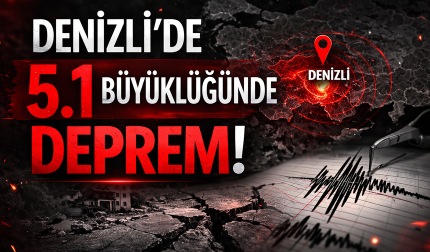 Denizli’de 5.1 Büyüklüğünde Deprem! Çevre İllerde de Hissedildi